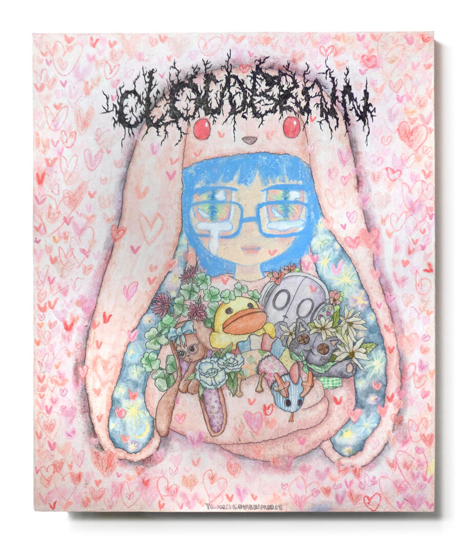 Non Self Portrait, 73 x 62 cm, Mixed media on panel, 2022